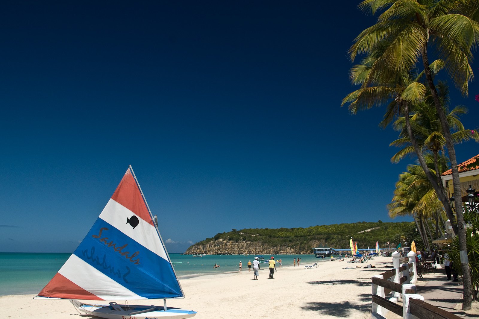 Dickenson Bay beach on Antigua