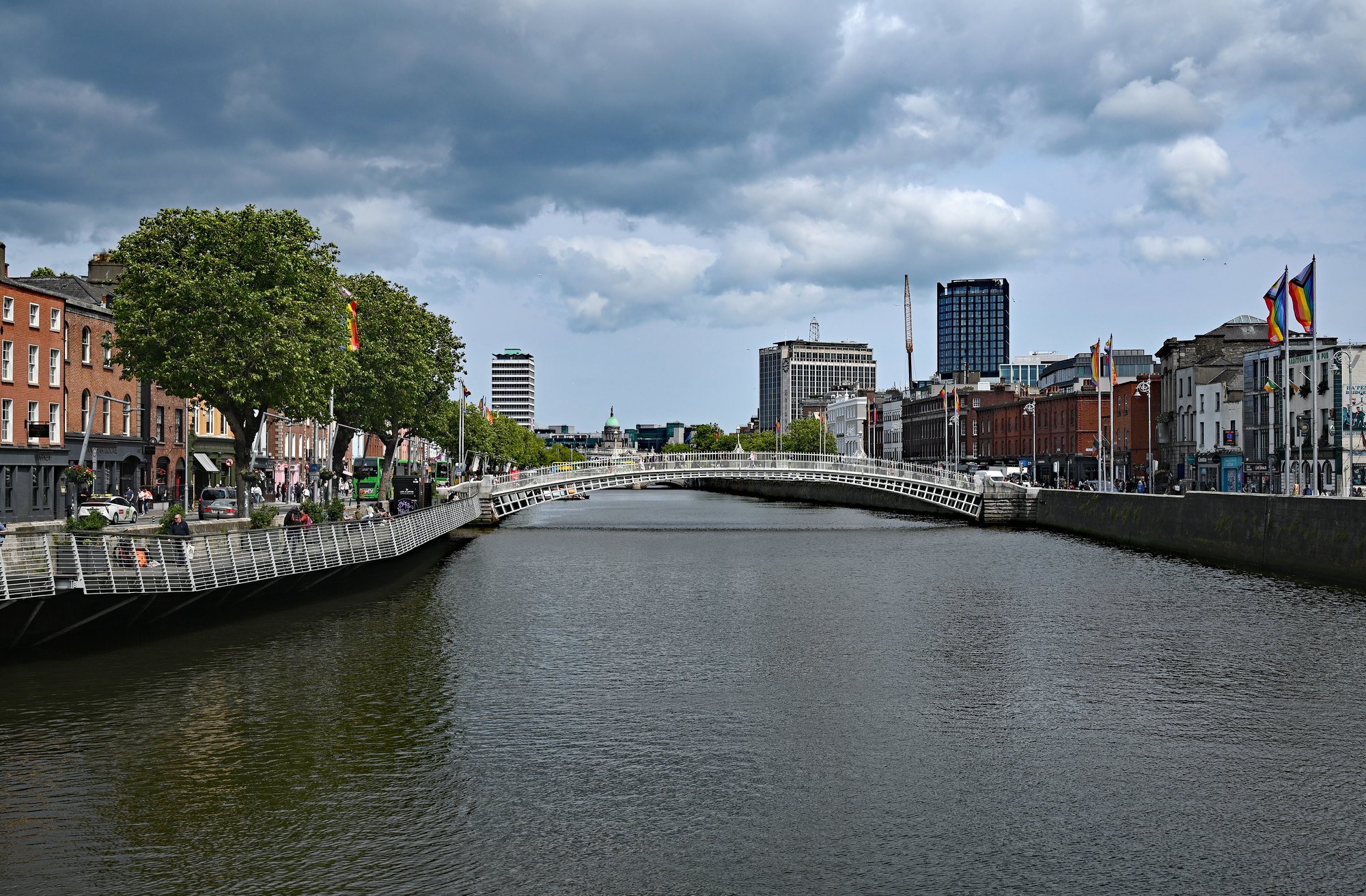 The River Liffey and Ha'penny Bridge in Dublin