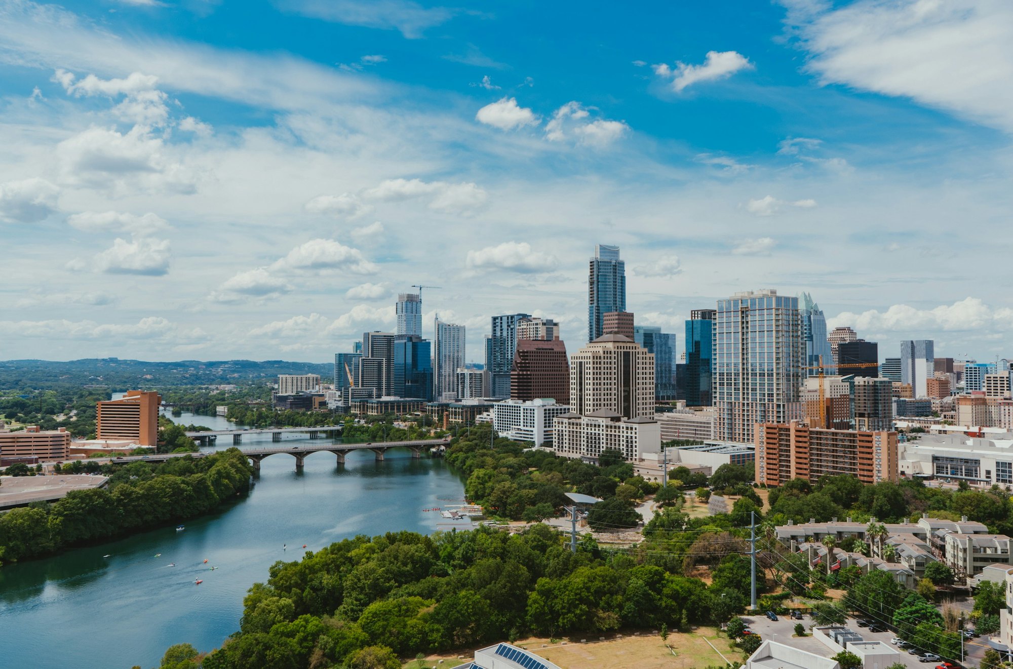The Austin, Texas skyline above the Colorado River