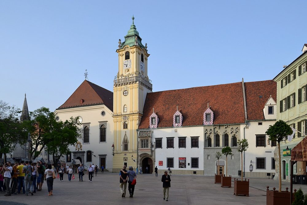 Main Square and the Old Town Hall in Bratislava