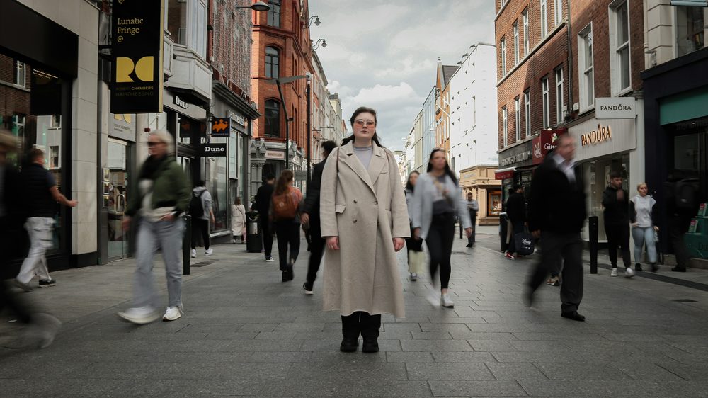 A shopping street in central Dublin