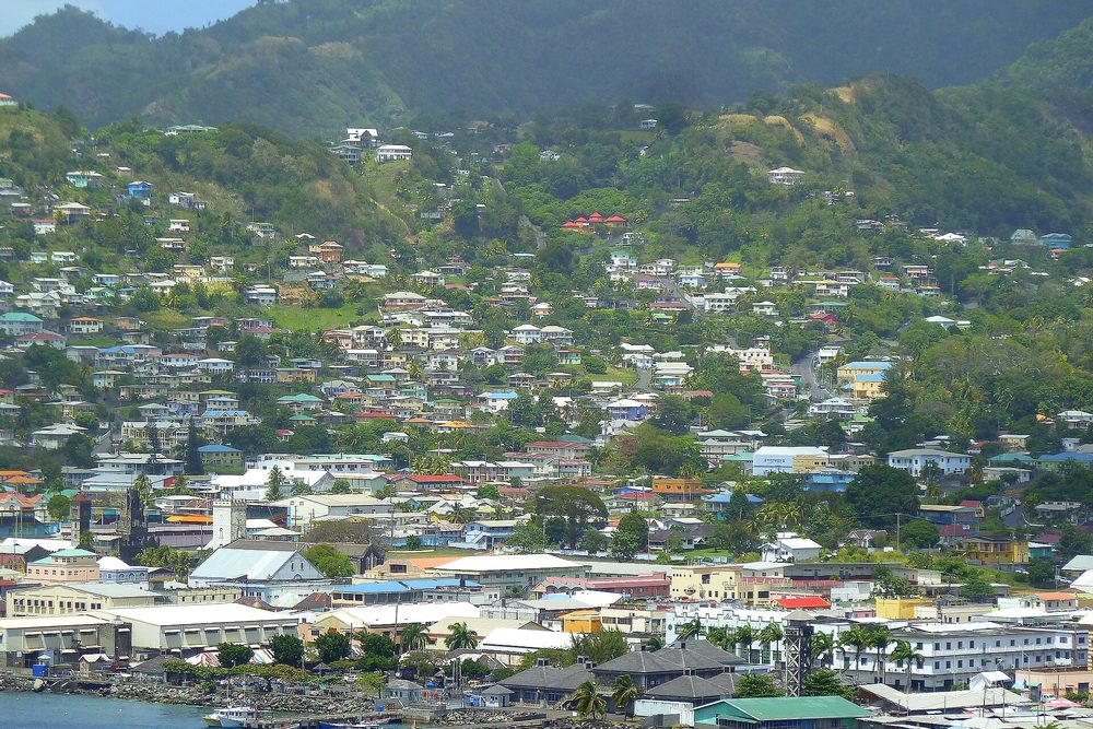 Kingstown, St. Vincent, on the hillside above the harbor